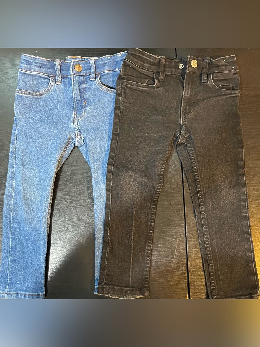 Two-Pair H&M Kids Skinny Jeans - Blue and Black